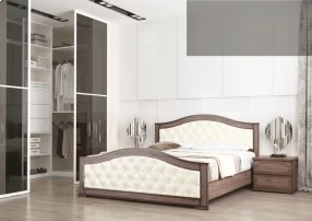 Кровать Стиль 1 140x200 с мягкой спинкой